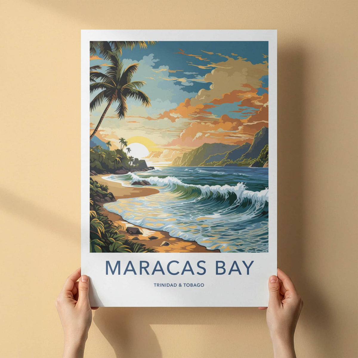 Maracas Bay Poster - Trinidad And Tobago Fine Art - Tropical Beach Sunset Gift