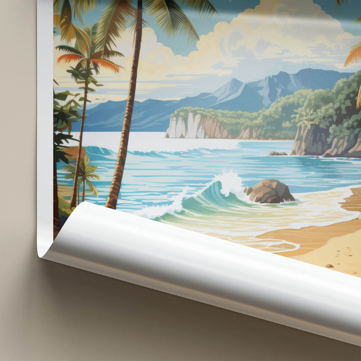 Maracas Bay Poster - Trinidad and Tobago Travel Art - Island Beach Scene Home Decor