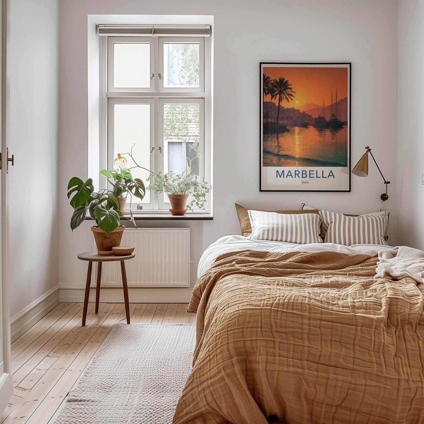 Marbella Poster - Spain Travel Art - Coastal Sunset Harbor Home Decor