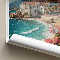 Marbella Poster - Spain Travel Art - Coastal Town Flowers Home Decor