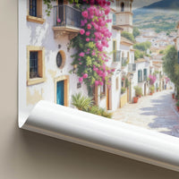 Marbella Poster - Spain Travel Art - Pink Flower Street Home Decor