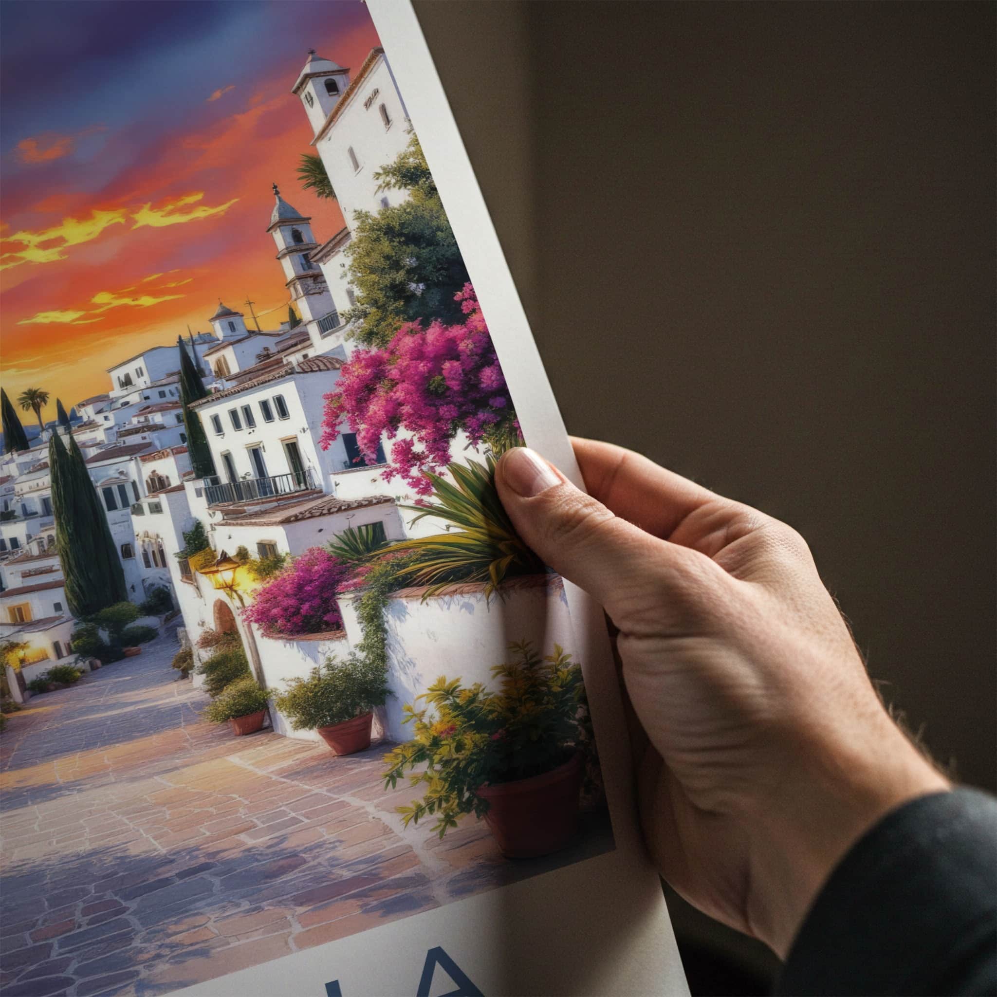 Marbella Poster - Spain Travel Art - Vibrant Floral Street Home Decor