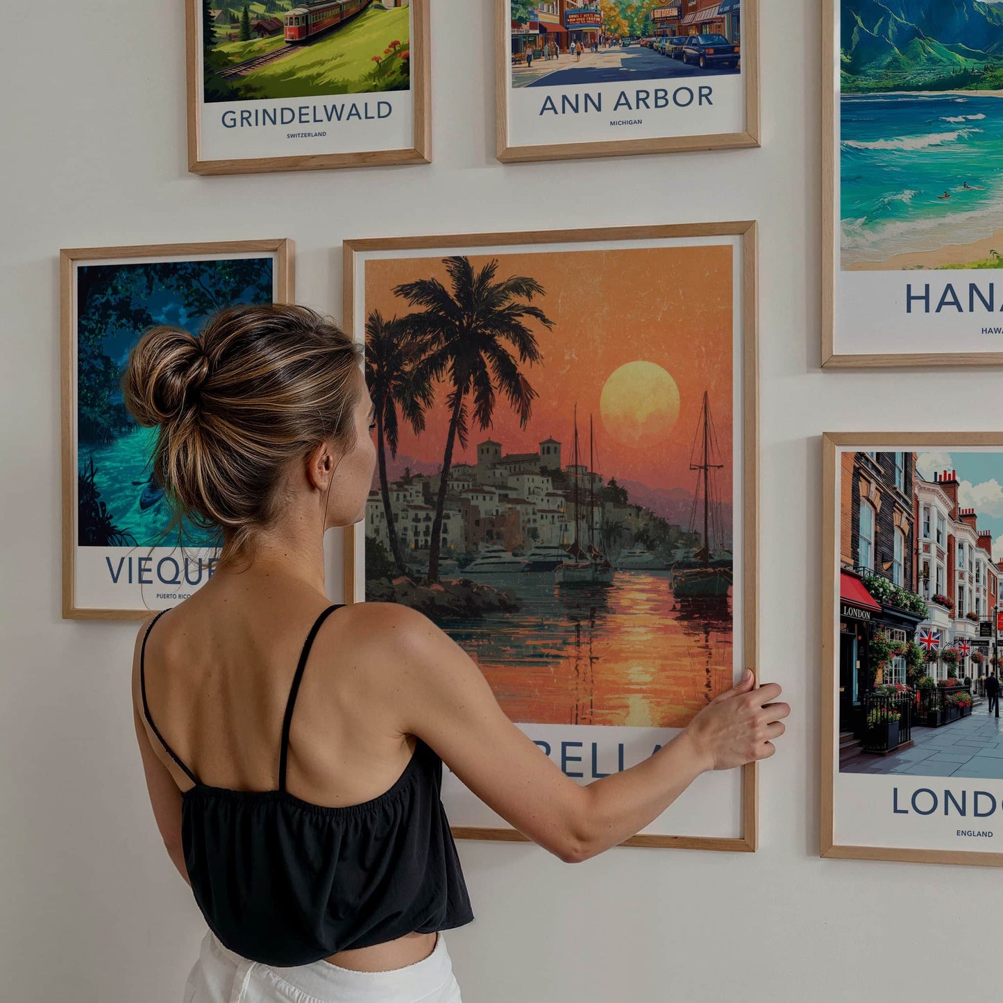 Marbella Poster - Spain Travel Print - Coastal Town Sunset Gallery Art