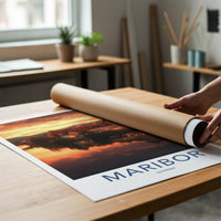Maribor Poster - Slovenia Travel Art - Riverfront Sunset Glow Home Decor