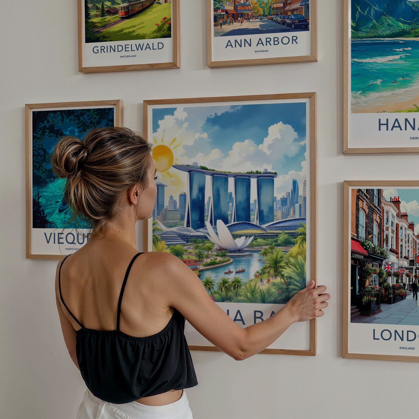 Marina Bay Poster - Singapore Cityscape Waterfront - Grand Skypark Wall Art