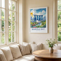 Marina Bay Poster - Singapore Cityscape Waterfront - Grand Skypark Wall Art