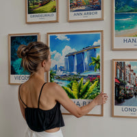 Marina Bay Poster - Singapore Wall Art - Iconic Skypark Hotel Home Decor