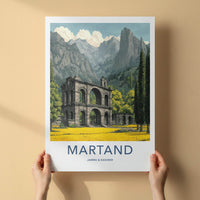 Martand Poster - India Travel Art - Jammu And Kashmir ancient temple complex Home Decor