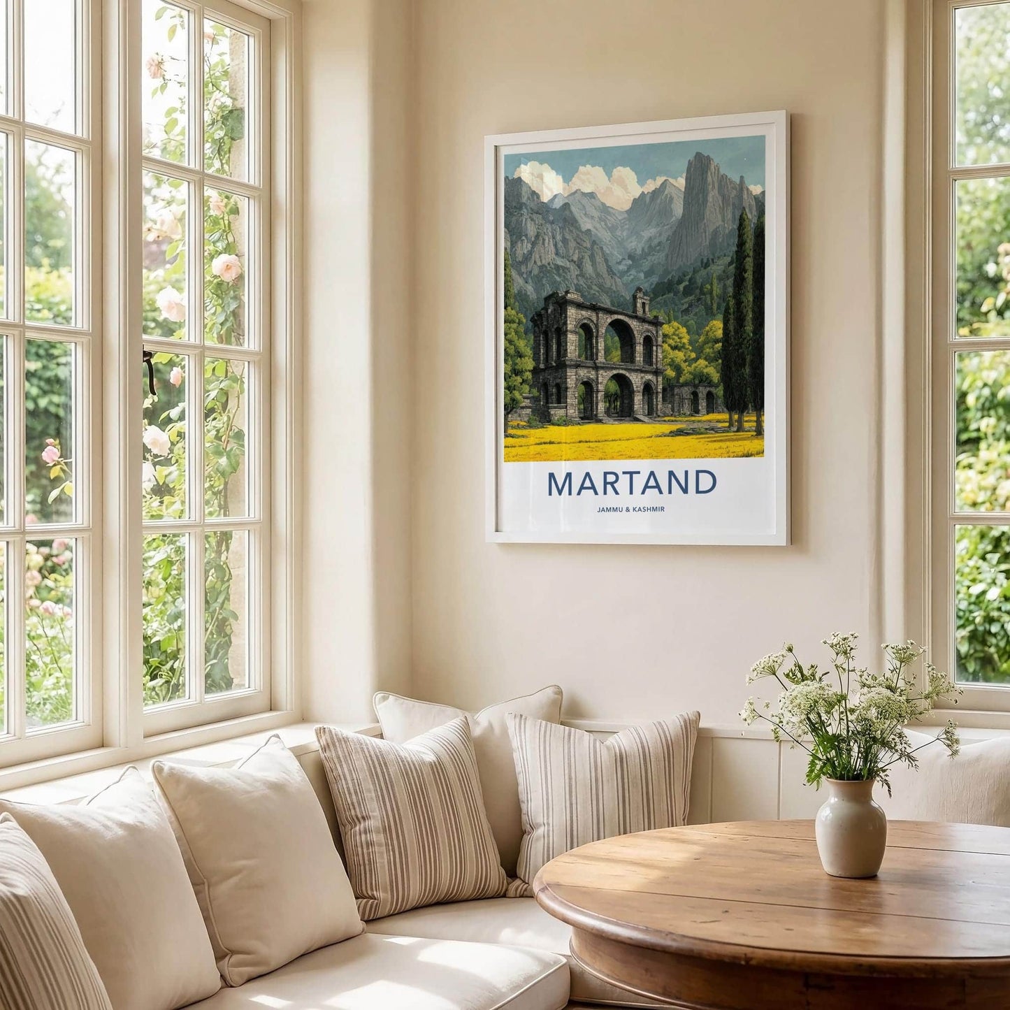 Martand Poster - India Travel Art - Jammu And Kashmir ancient temple complex Home Decor