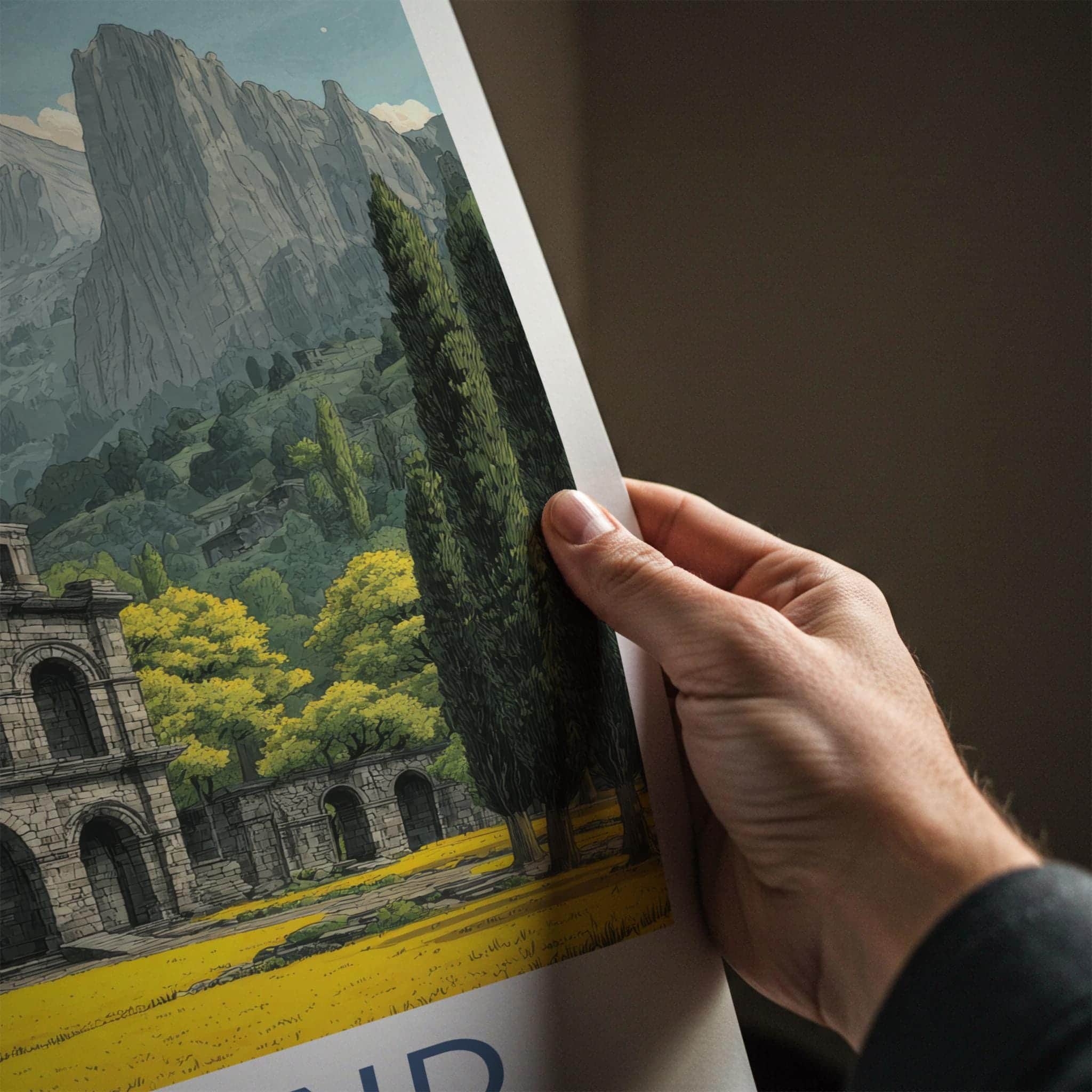 Martand Poster - India Travel Art - Jammu And Kashmir ancient temple complex Home Decor