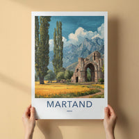 Martand Poster - India Travel Art - Jammu Kashmir Ruins Home Decor