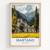 Martand Poster - India Travel Art - Jammu Kashmir Ruins Home Decor