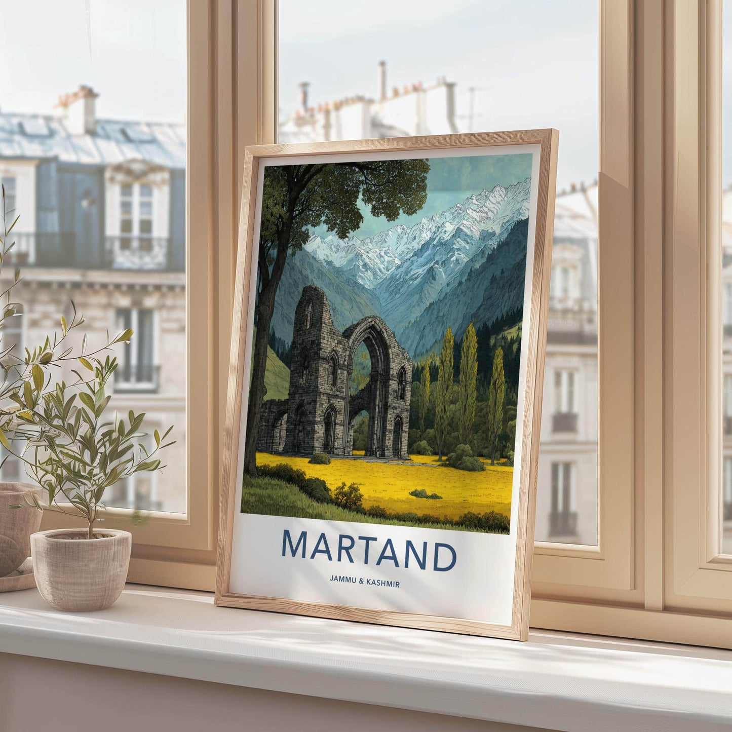 Martand Poster - India Wall Art - Jammu and Kashmir Ruins Home Decor