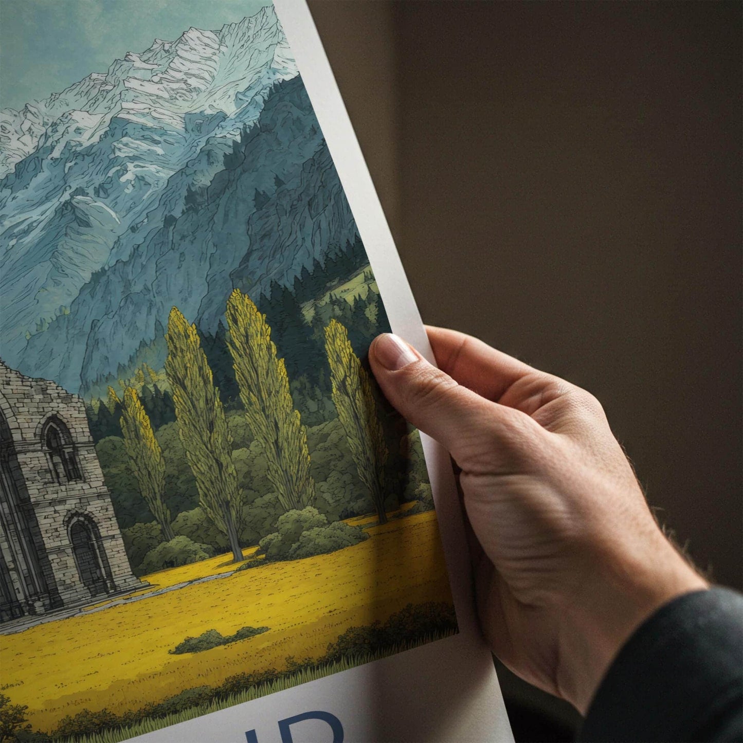 Martand Poster - India Wall Art - Jammu and Kashmir Ruins Home Decor