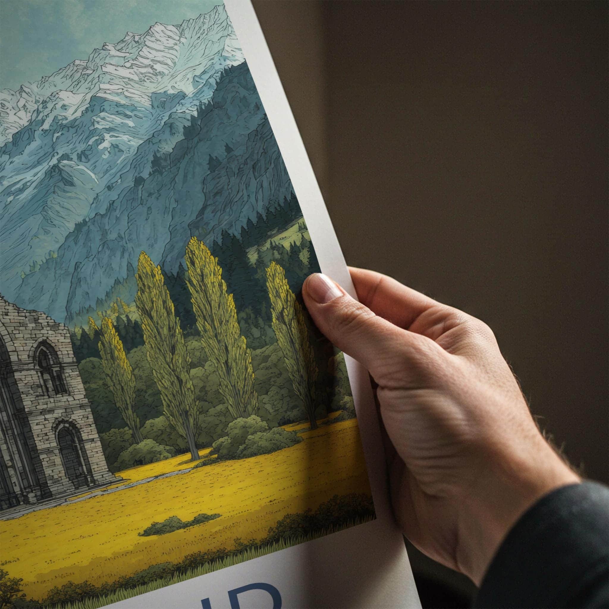 Martand Poster - India Wall Art - Jammu and Kashmir Ruins Home Decor