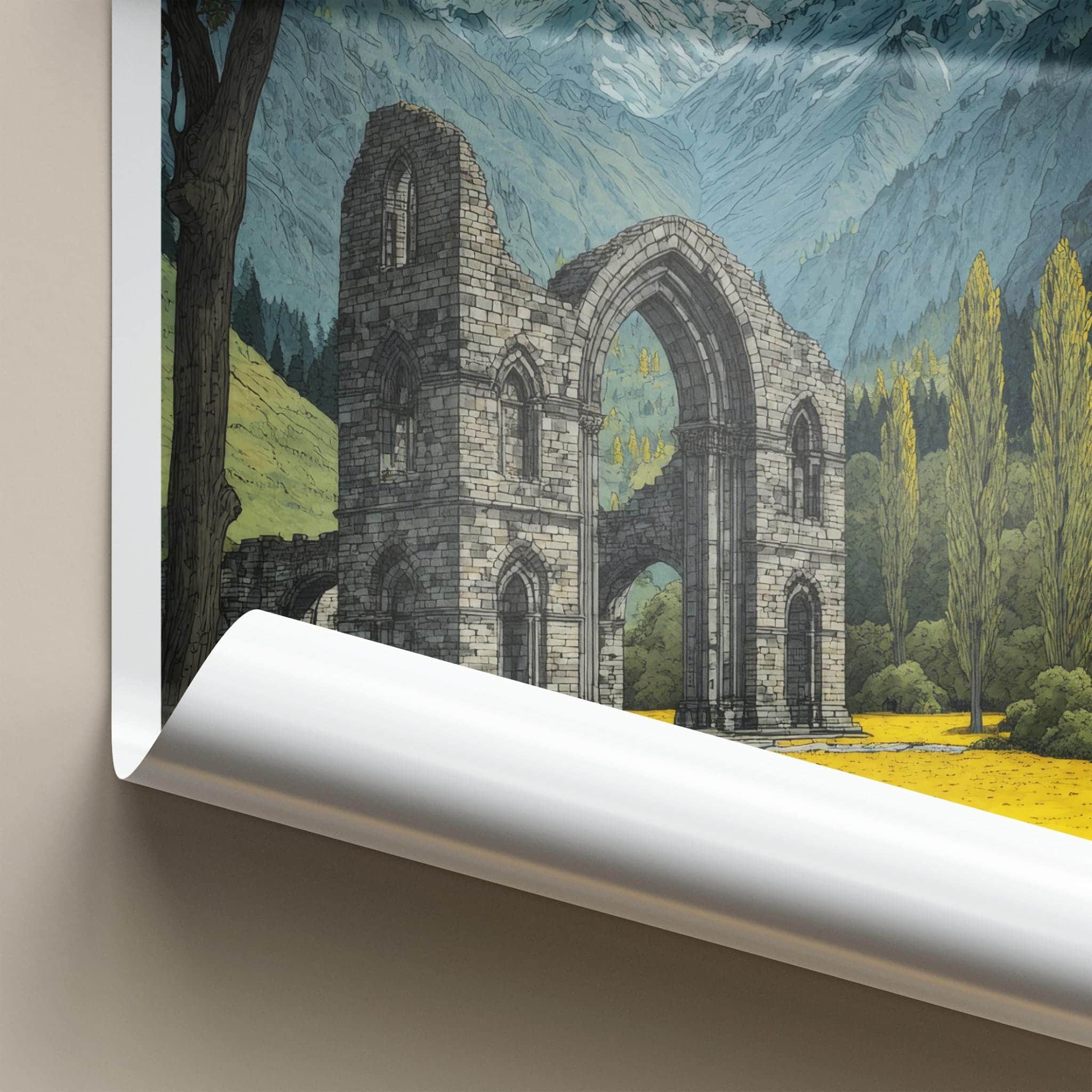 Martand Poster - India Wall Art - Jammu and Kashmir Ruins Home Decor