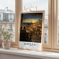 Matera Poster - Italy Travel Art - Historic City Sunset Home Decor