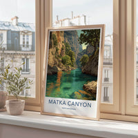Matka Canyon Poster - North Macedonia Art Print - Turquoise River Canyon Home Art