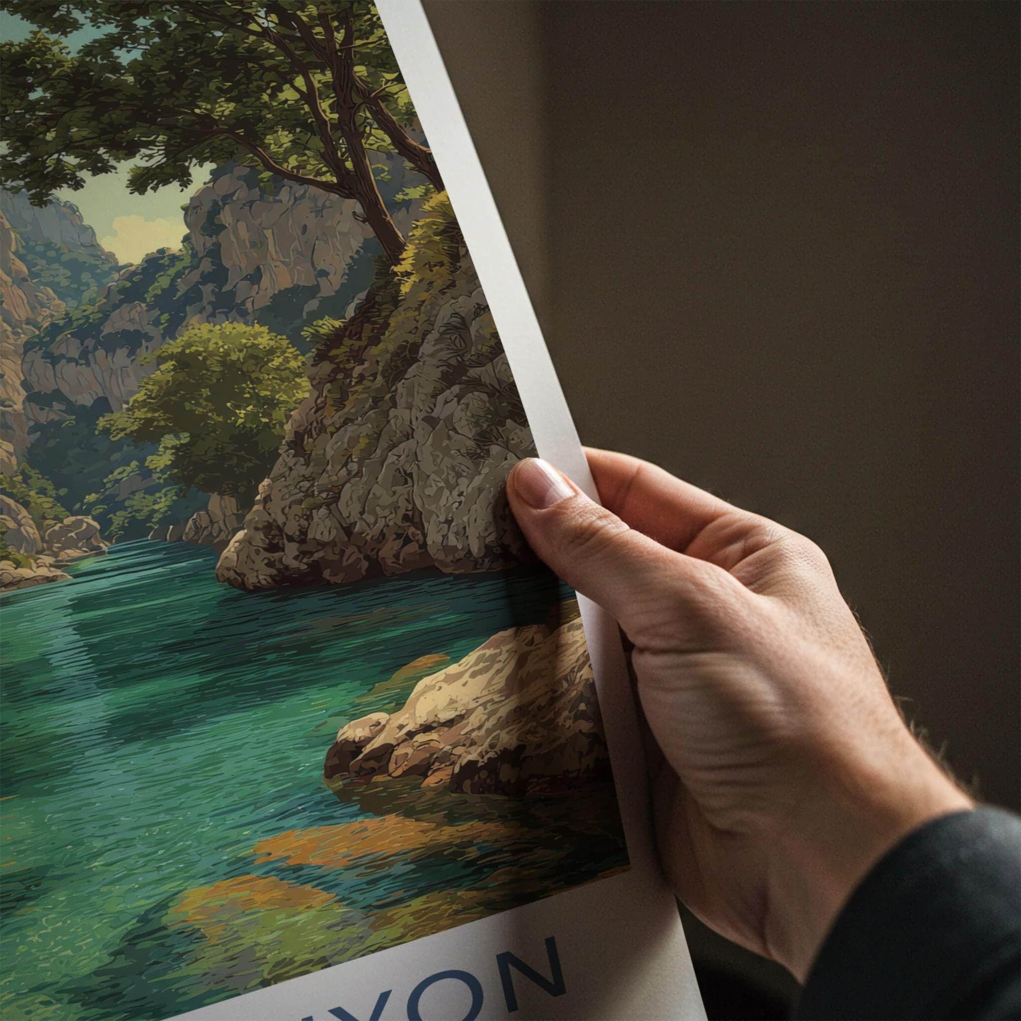 Matka Canyon Poster - North Macedonia Art Print - Turquoise River Canyon Home Art