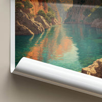 Matka Canyon Poster - North Macedonia Travel Art Blue Water Gallery Art