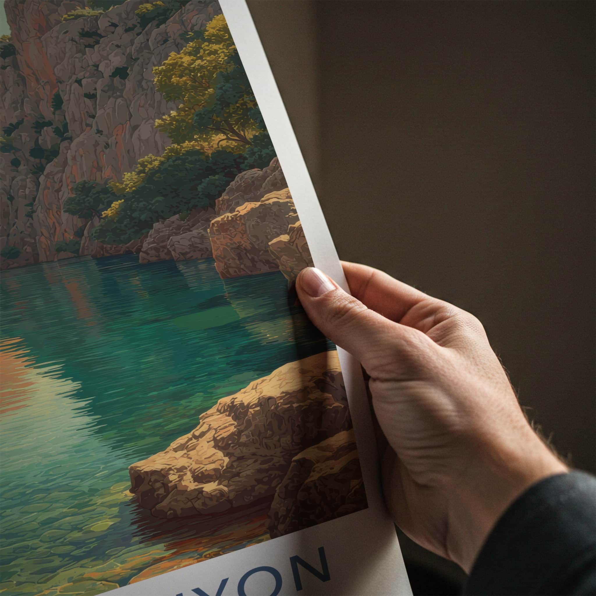 Matka Canyon Poster - North Macedonia Travel Art Blue Water Gallery Art