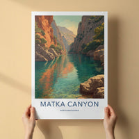Matka Canyon Poster - North Macedonia Travel Art Blue Water Gallery Art