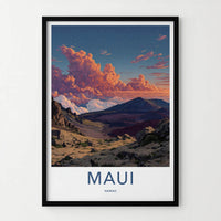 Maui Poster - Hawaii Travel Art - Starry Mountain Vista Home Decor