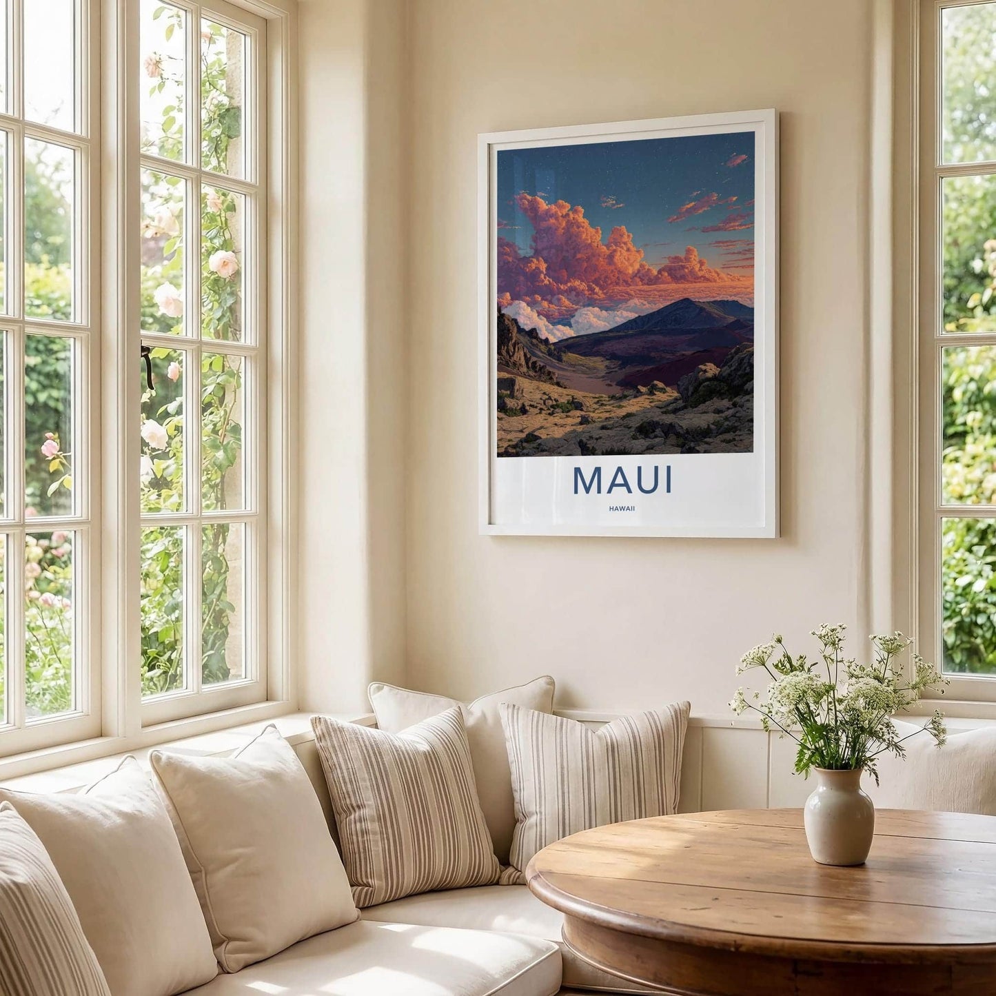 Maui Poster - Hawaii Travel Art - Starry Mountain Vista Home Decor