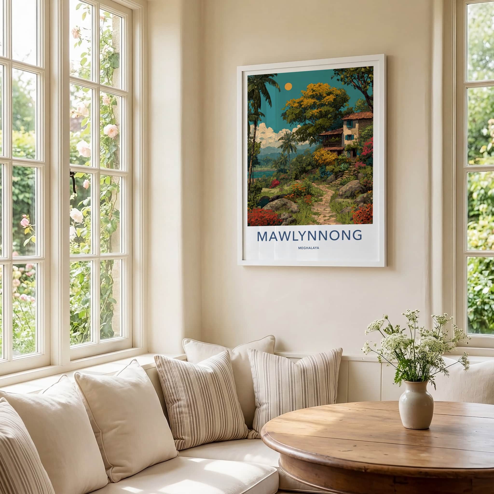 Mawlynnong Poster - India Tranquil Village Scene Home Decor