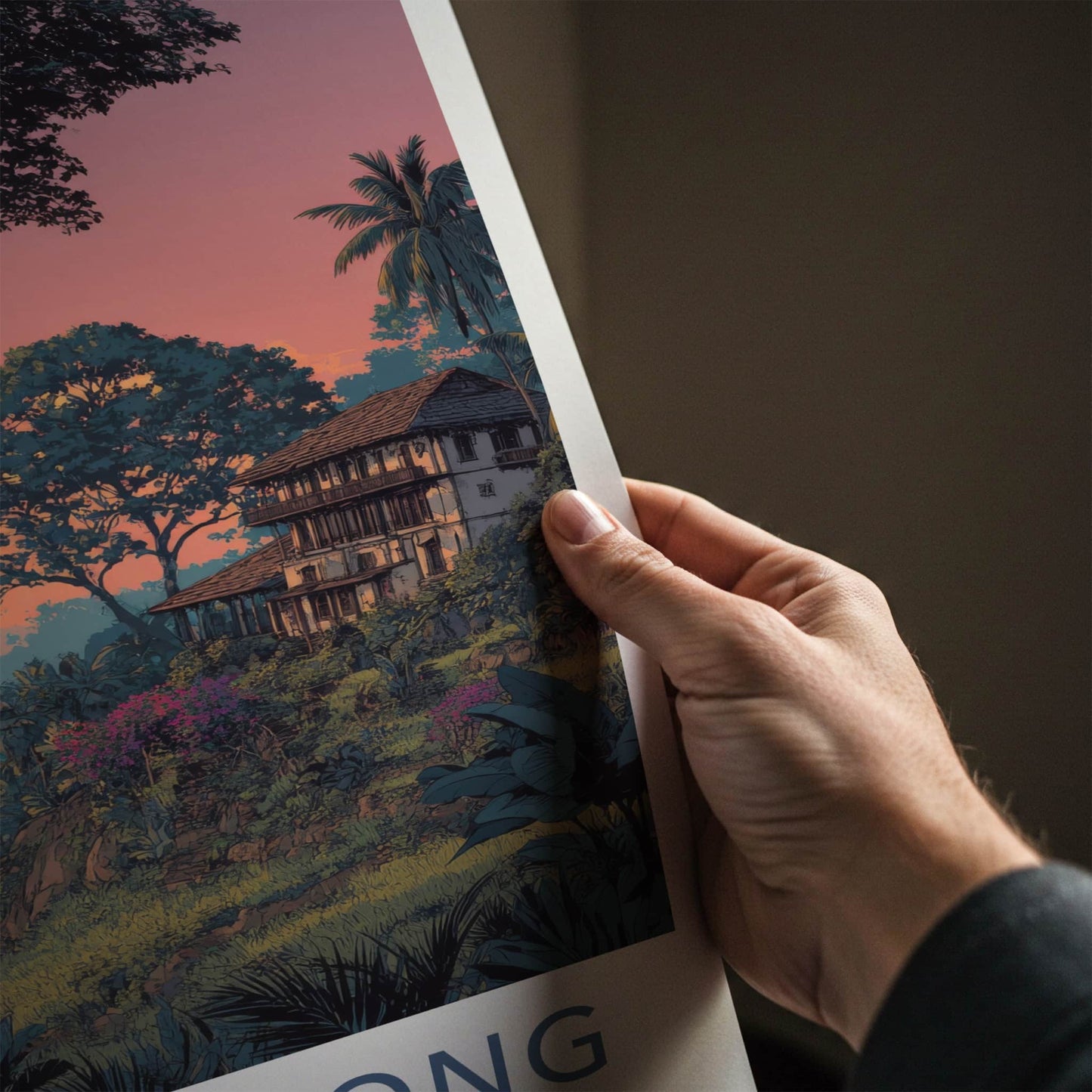 Mawlynnong Poster - India Travel Art - Meghalaya Village Sunset Gallery Art