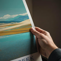 MEDANO CREEK Poster - Colorado Travel Art - Winding Creek Dunes Home Decor