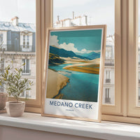 MEDANO CREEK Poster - Colorado Travel Art - Winding Creek Dunes Home Decor