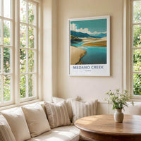 MEDANO CREEK Poster - Colorado Travel Art - Winding Creek Dunes Home Decor