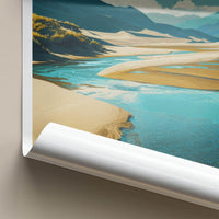 MEDANO CREEK Poster - Colorado Travel Art - Winding Creek Dunes Home Decor