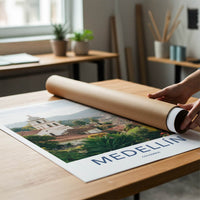 Medellin Poster - Colombia Travel Art - Church City Valley Home Decor