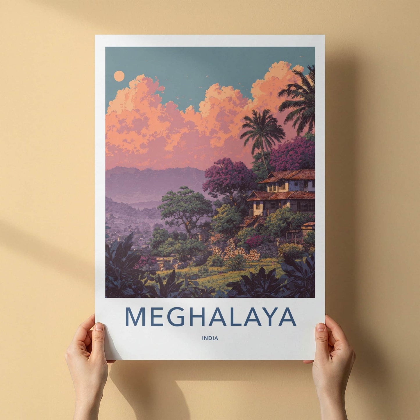Meghalaya Poster - India Shillong Purple Horizon Gallery Art