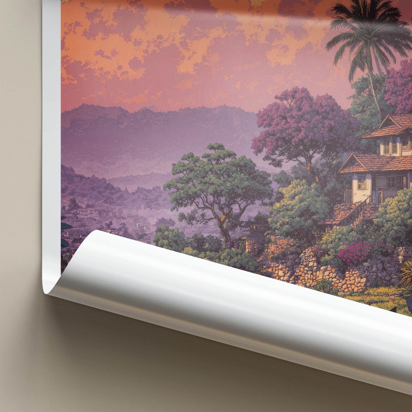 Meghalaya Poster - India Shillong Purple Horizon Gallery Art
