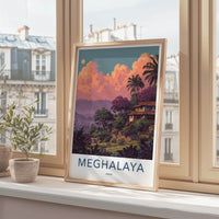 Meghalaya Poster - India Shillong Purple Horizon Gallery Art
