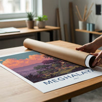 Meghalaya Poster - India Shillong Purple Horizon Gallery Art