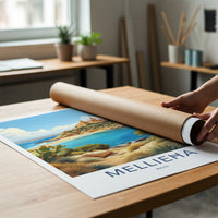 Mellieha Poster - Malta Fine Art - Historic Coastal Town Framed Decor