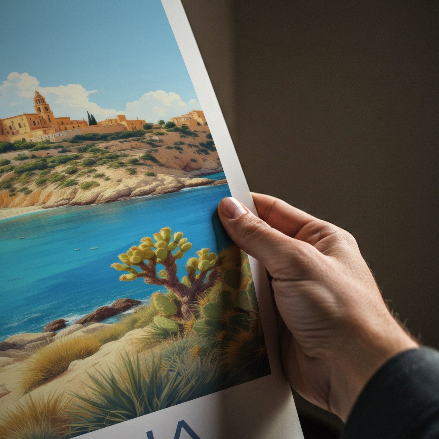 Mellieha Poster - Malta Fine Art - Historic Coastal Town Framed Decor