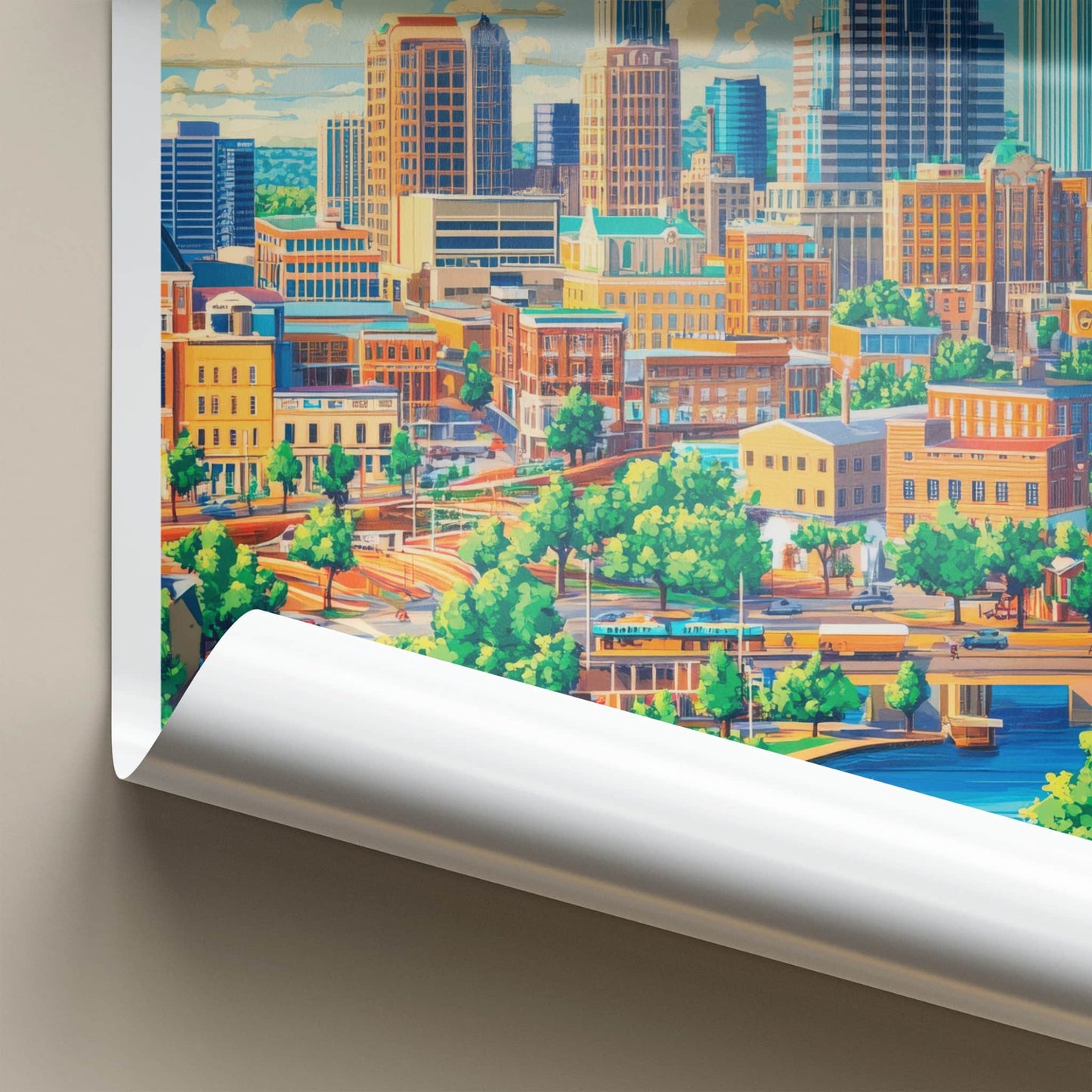 Memphis Poster - Tennessee Travel Art - Vibrant City River Home Decor