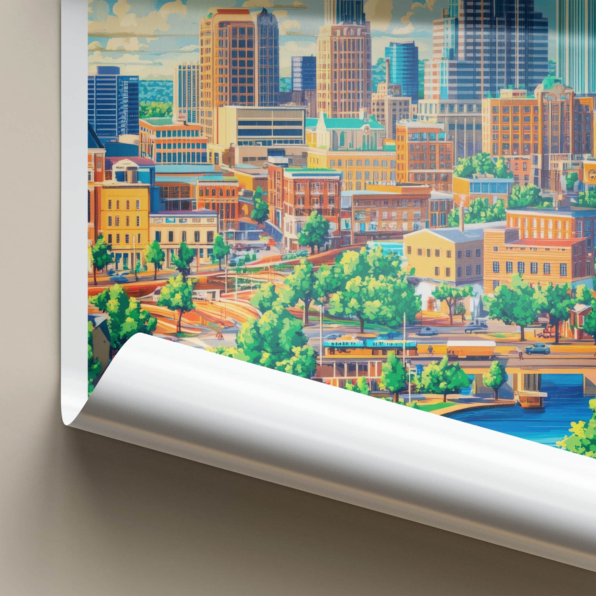 Memphis Poster - Tennessee Travel Art - Vibrant City River Home Decor