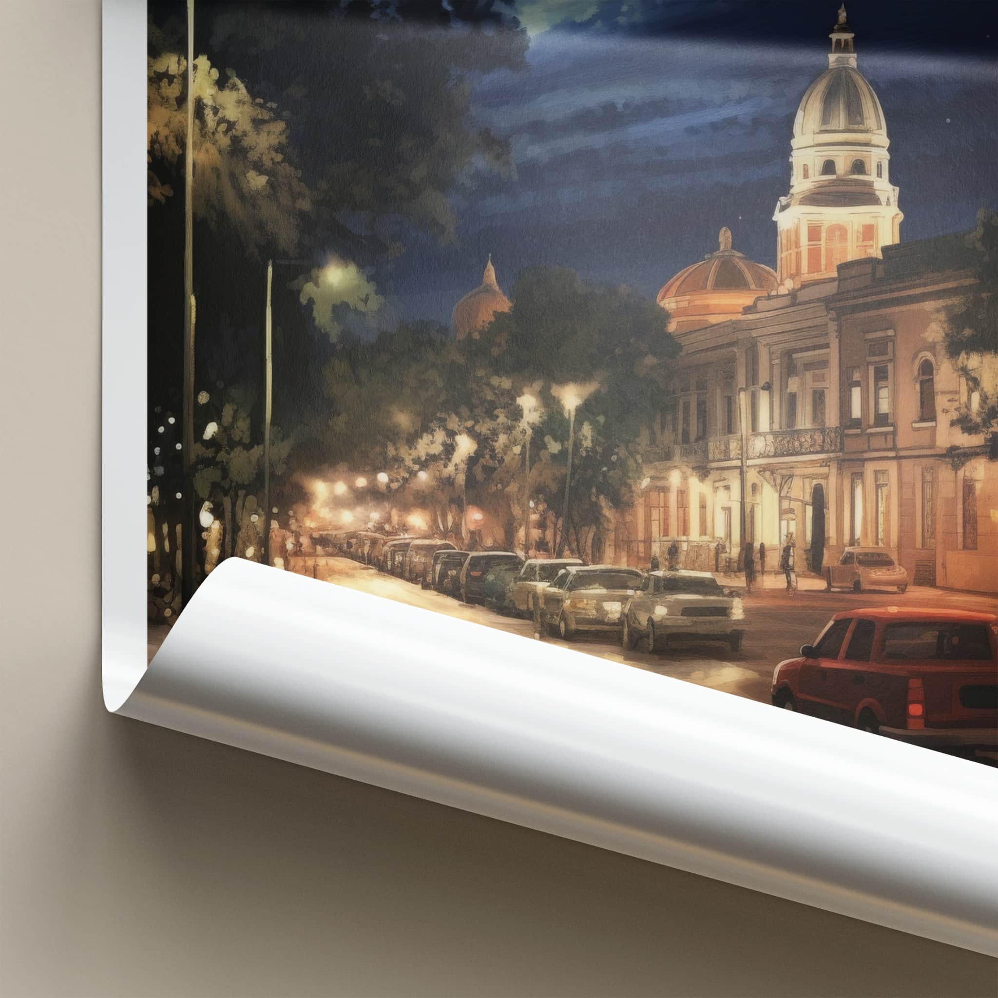 Mendoza Poster - Argentina Travel Art - Lively Evening Scene Home Decor