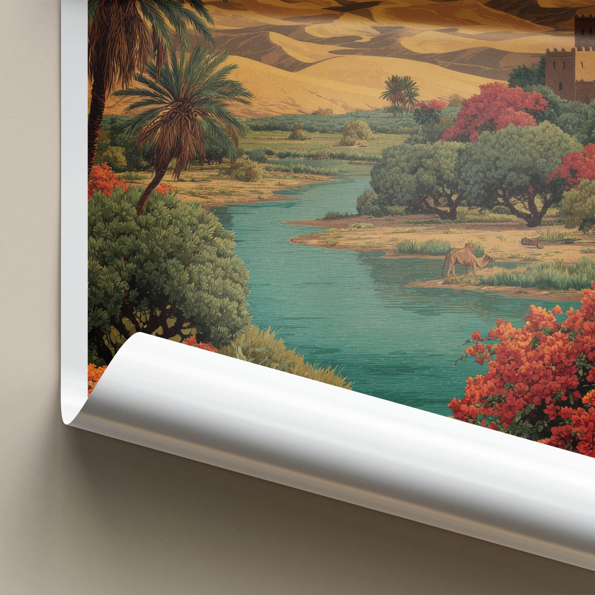 MHAMID Poster - Morocco Framed Print - Desert Oasis Fort Framed Decor