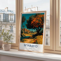 MHAMID Poster - Morocco Travel Art - Desert Village Oasis Home Decor