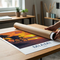 Miami Poster - Florida Travel Print - Lifeguard Sunset Beach Home Decor