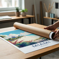 Miami Poster - United States Wall Art - Vibrant Beach Life Home Decor