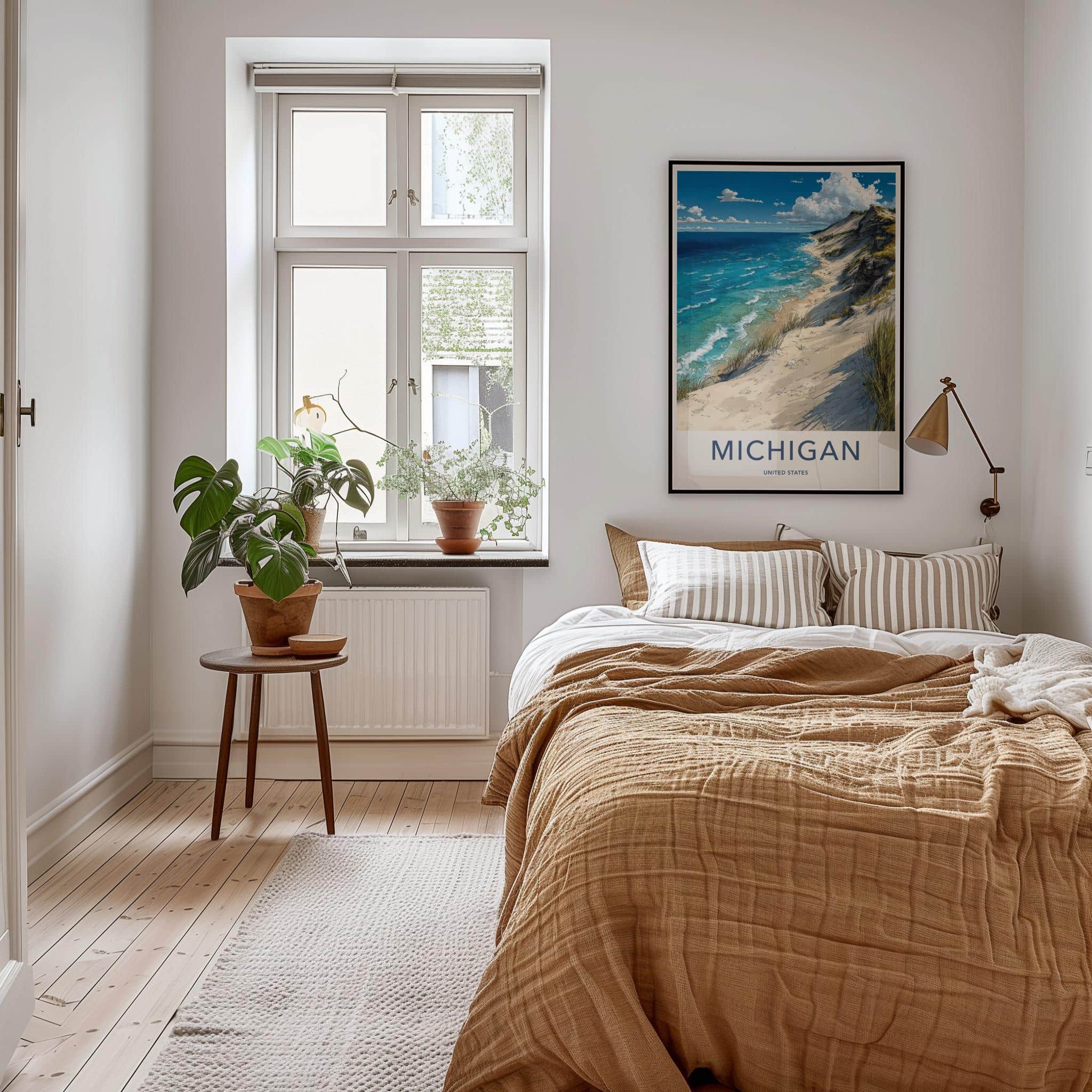 Michigan Poster - Michigan Travel Art - Coastal Dune Beach Home Decor