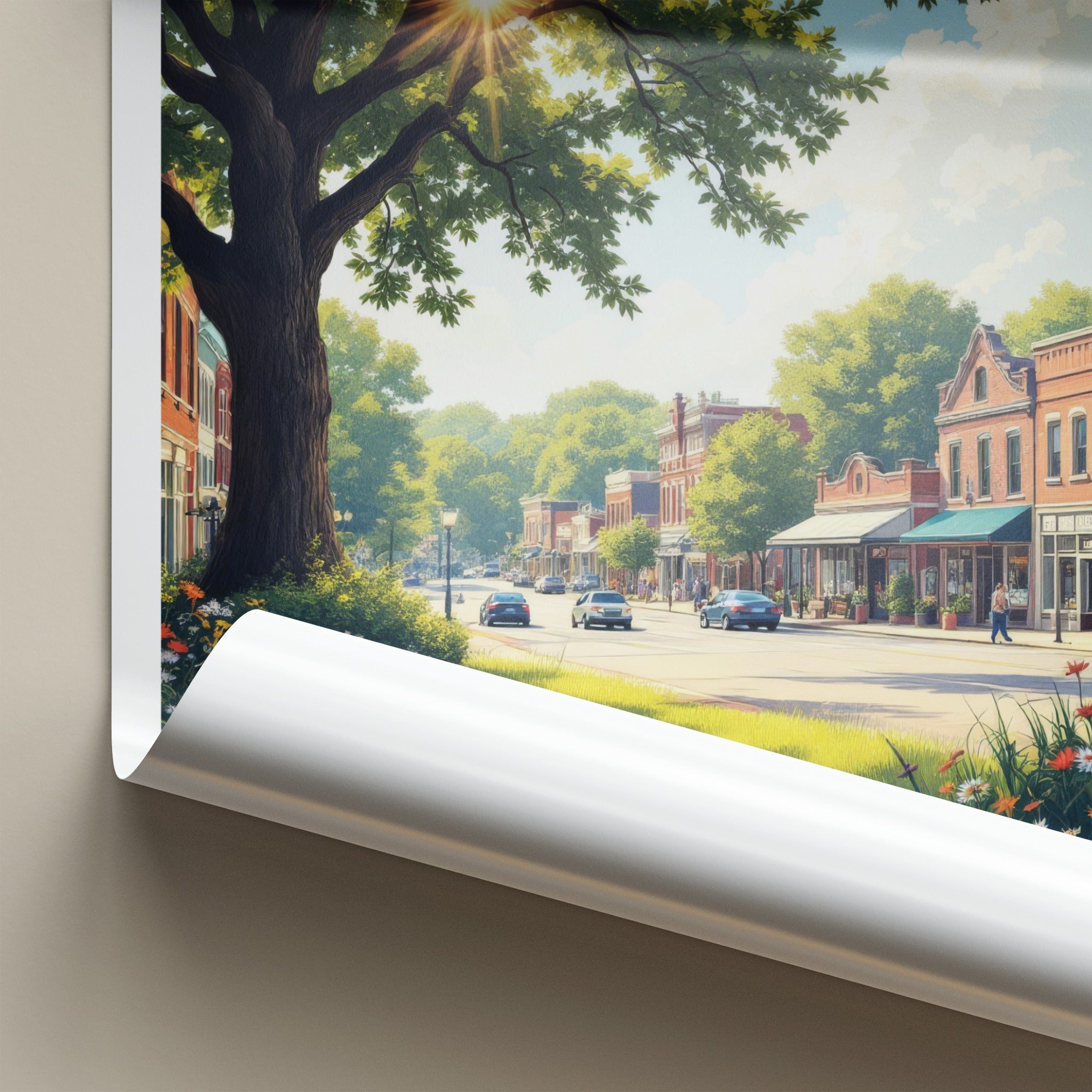Michigan Poster - Michigan Travel Print - Sunny Village Mainstreet Home Decor
